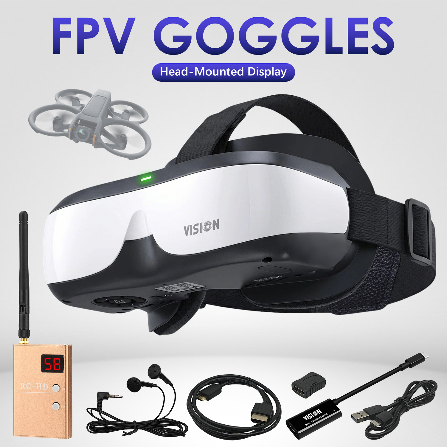 Skyzone Sky04O Pro Fpv Goggles - Kit de lunettes vidéo FPV à
