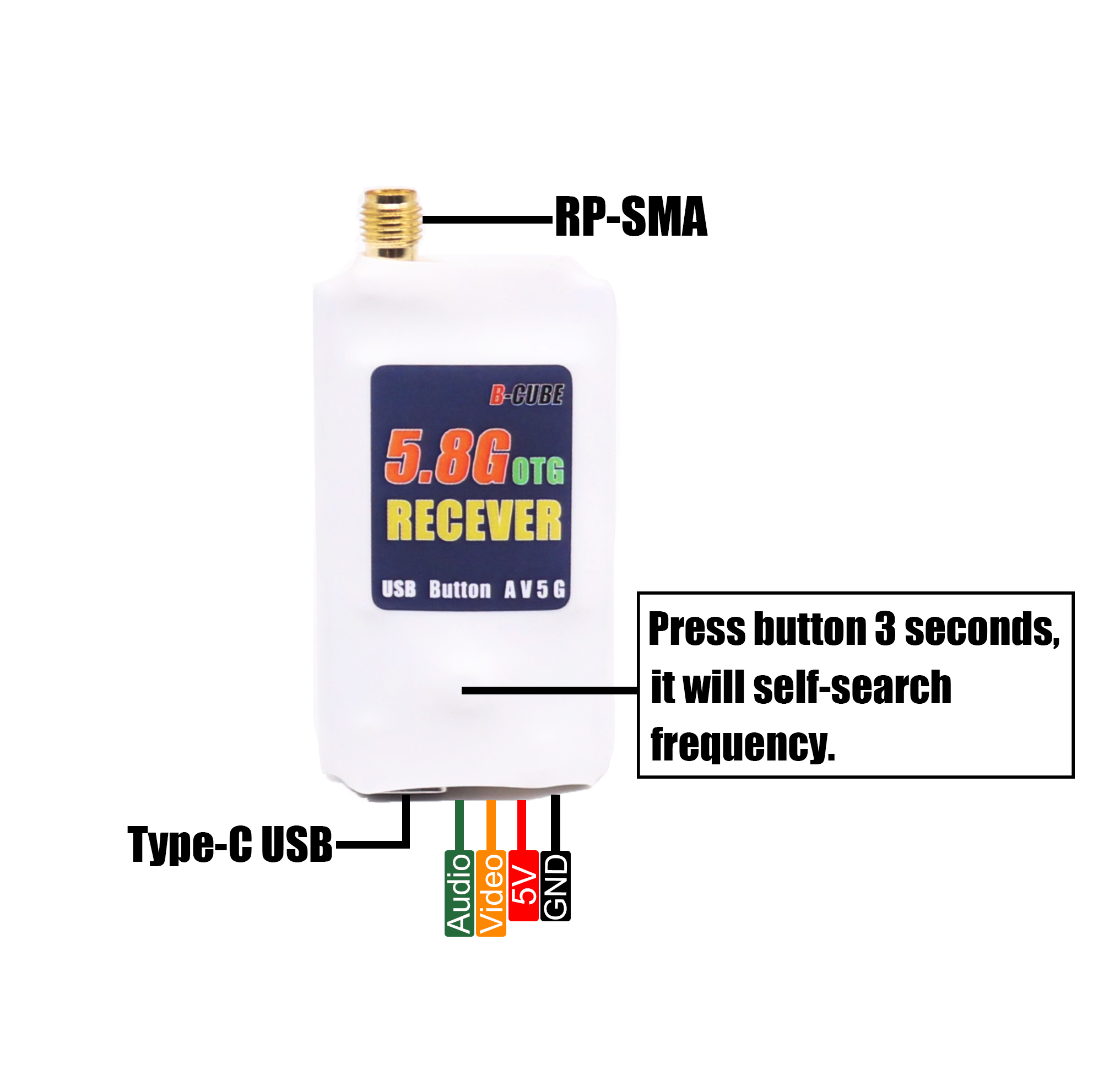 Foxeer Reaper Extreme 2.5W Vtx - Récepteur OTG B-CUBE VTX 5.8G 150