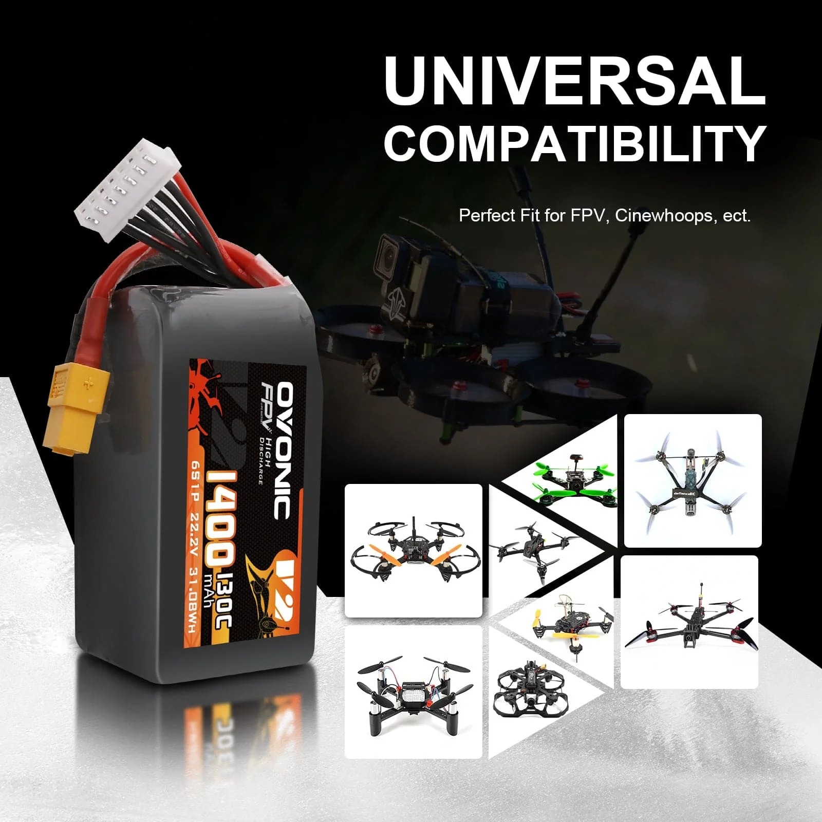 Pack de batteries LiPo Ovonic  - Walksnail Avatar Hd Goggles X avis et prix